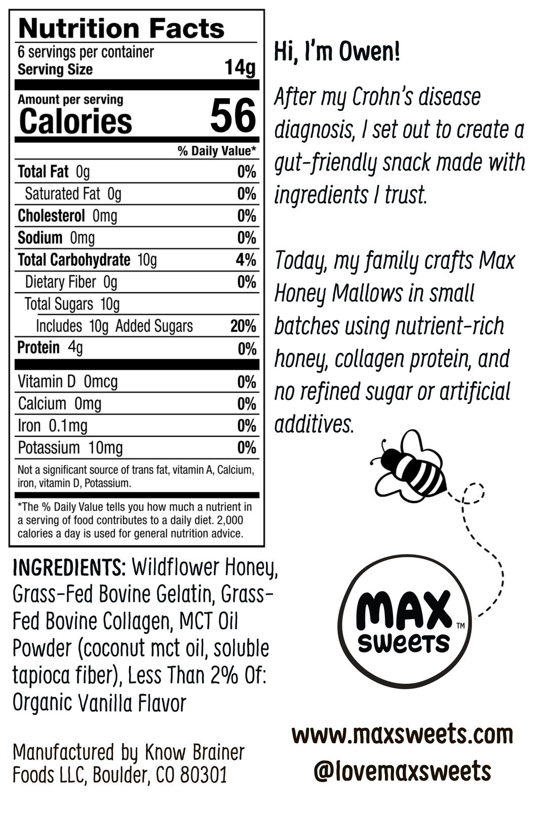 Freeze Dried Vanilla Mini Honey Marshmallows